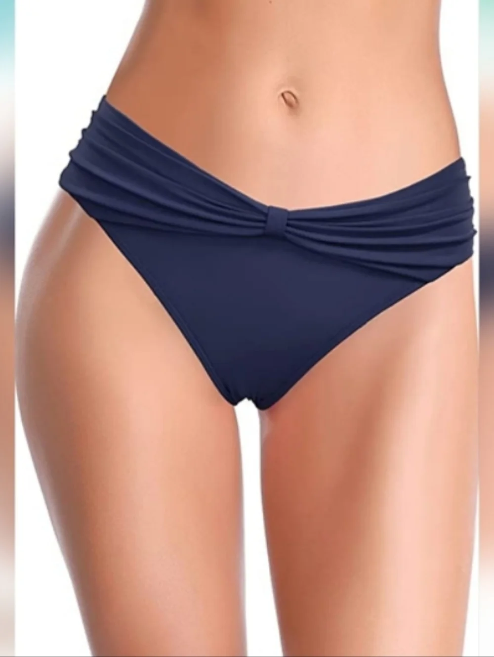 SHEKINI Bikini Bottoms Swimsuit Navy Blue Shekini NWT Swimwear Pool Beach NWT